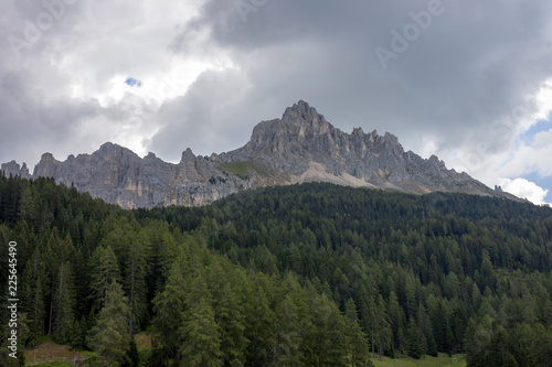 The Latemar, a famous mountain in the Dolomites, South Tyrol, Trentino, Italy