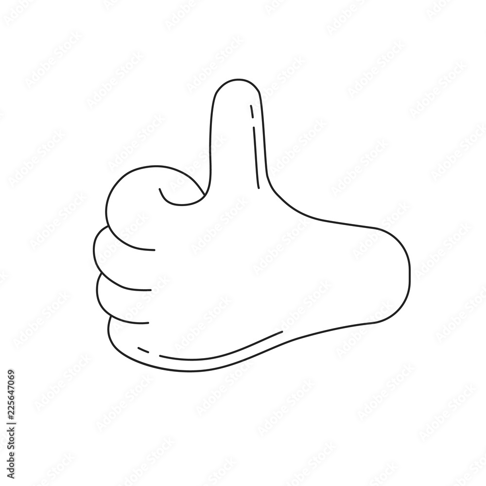 Like emoji hand icon. Good gesture symbol. Vector isolated sign. Like emoji hand icon. Good gesture symbol. Vector isolated sign.