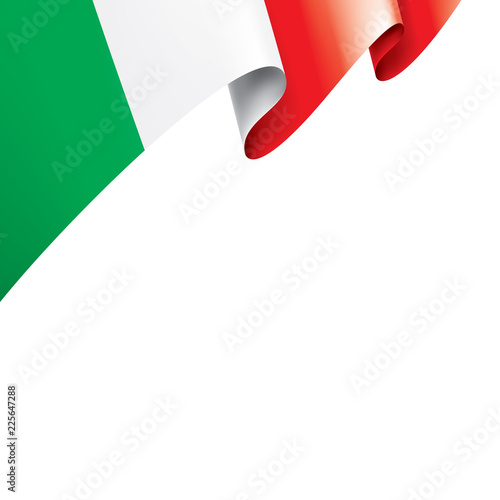Italy flag, vector illustration on a white background.