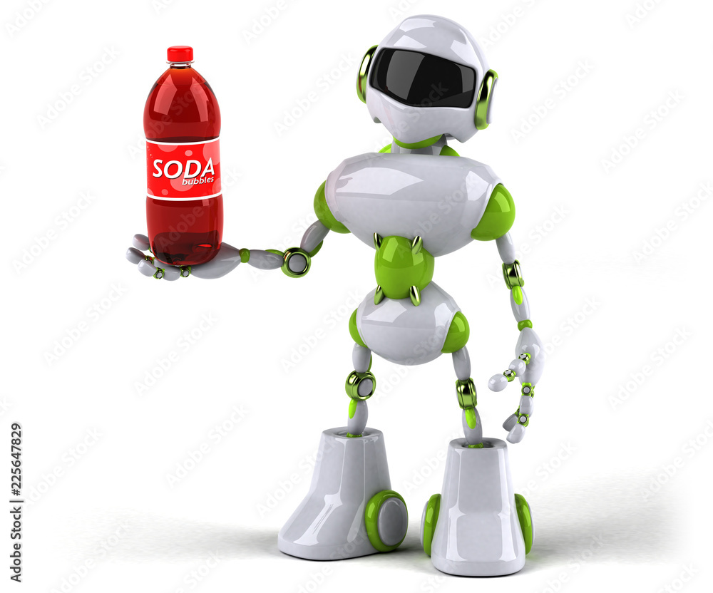 Green robot - 3D Illustration Green robot - 3D Illustration
