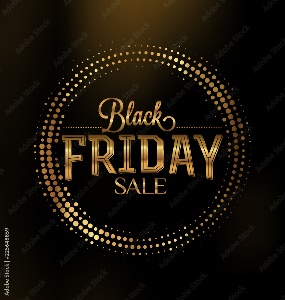 Black Friday Sale Typographic Design - Black and Gold Black Friday Sale Typographic Design - Black and Gold