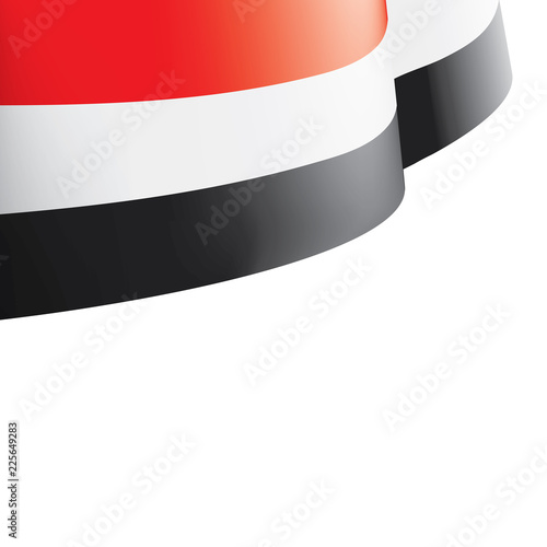 Yemeni flag, vector illustration on a white background. Free Download Yemeni flag, vector illustration on a white background. - GFXLoad