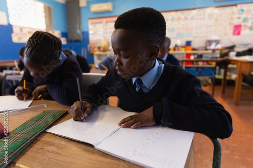 Students studying in the classroom