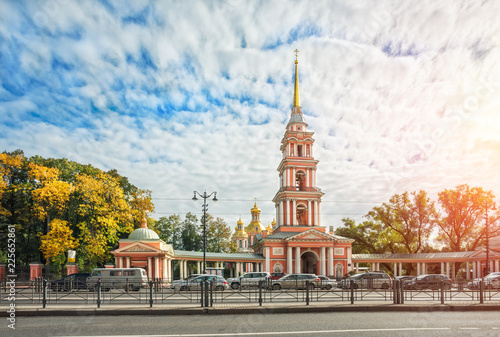 Крестовоздвиженский казачий собор в Санкт-Петербурге осенним днем The Holy Cross Cossack Cathedral