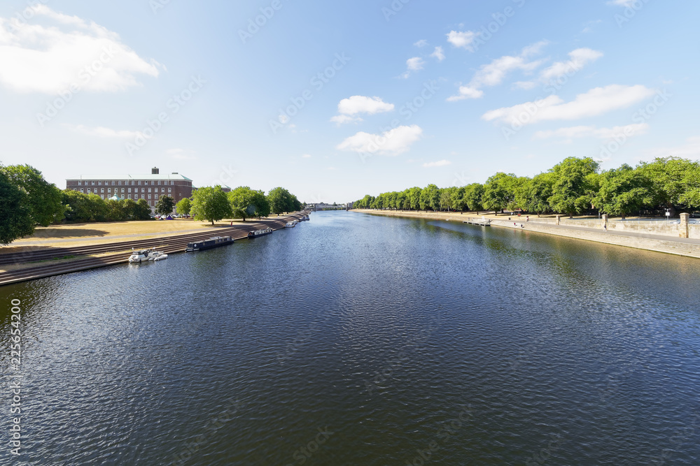 View down the River Trent, Nottingham, from Trent Bridge View down the River Trent, Nottingham, from Trent Bridge