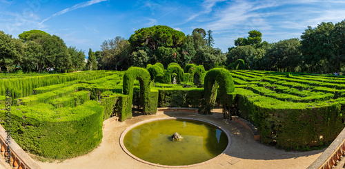 Garden-Park-Maze of the Labyrinth Park of Horta, Barcelona, photo