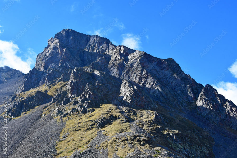 Fototapeta premium Russia, Arkhyz. Mountains in september in sunny day