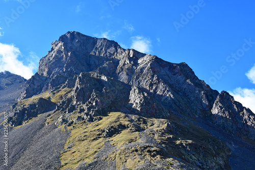 Russia, Arkhyz. Mountains in september in sunny day