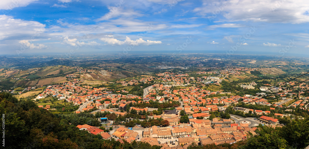 Panorama Ausblick von Monte Titano in San Marino