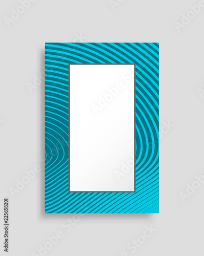 Rectangular Frame Photo Container Colorful Banner