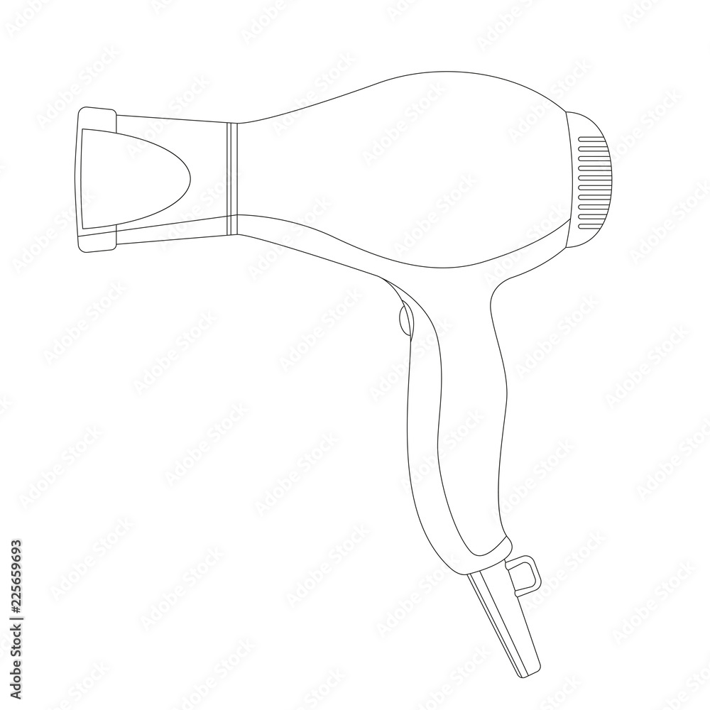 hair dryer vector illustration flat style hair dryer vector illustration flat style