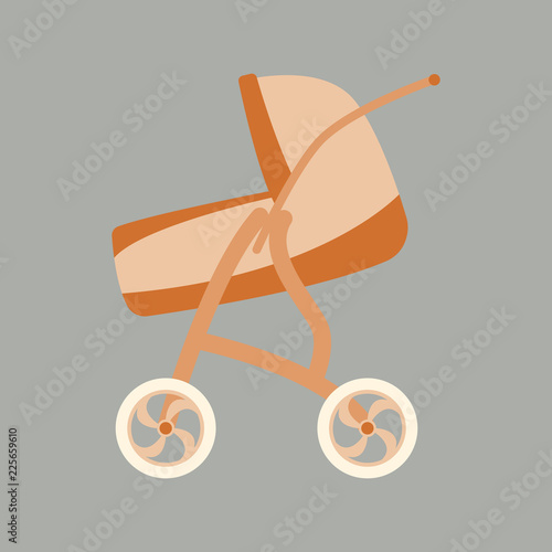  baby stroller  vector illustration flat style 