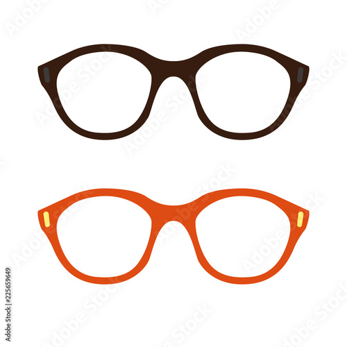  eyeglasses vector illustration flat style