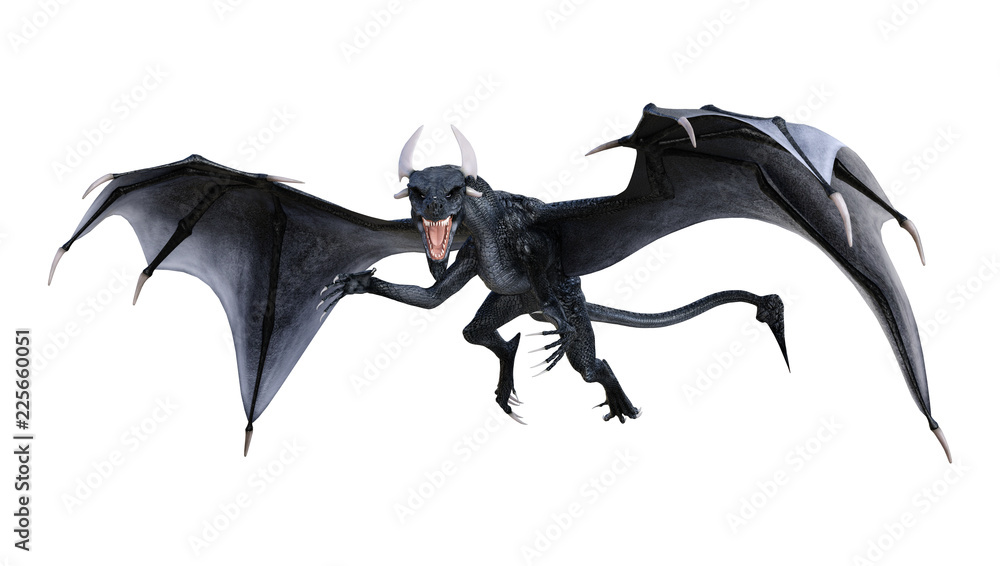 Fototapeta premium 3D Rendering Fairy Tale Dragon na białym tle