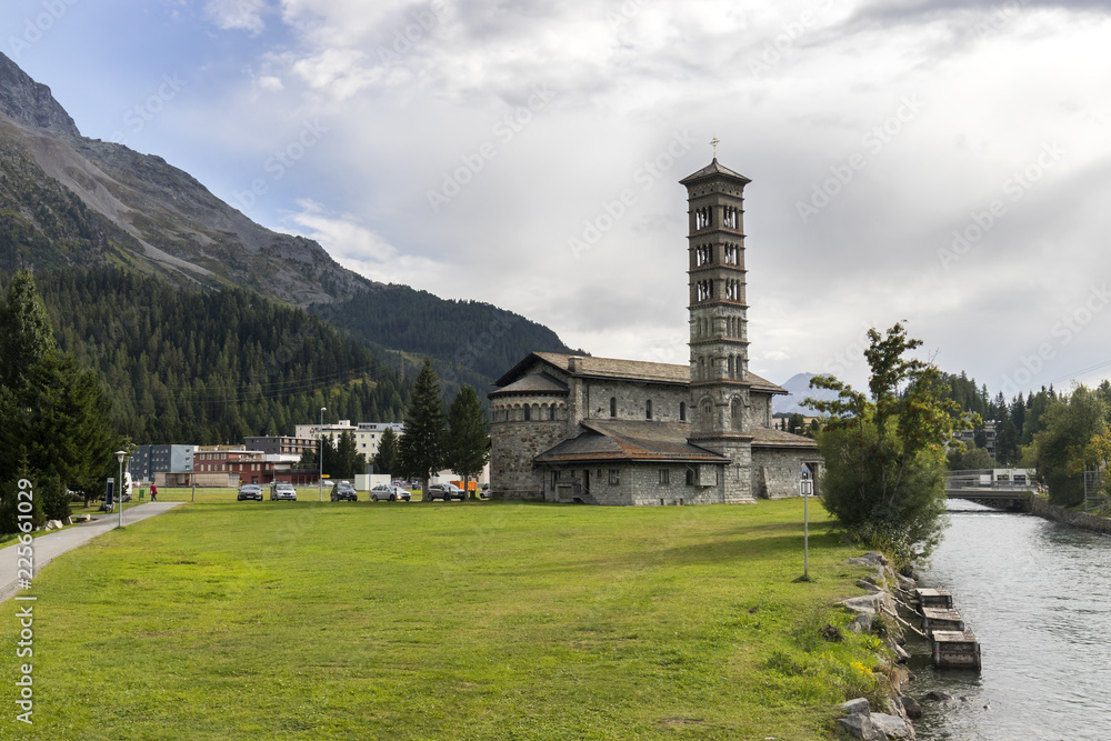 stone church on Alps
