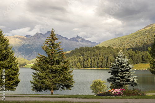 alpine lake view photo