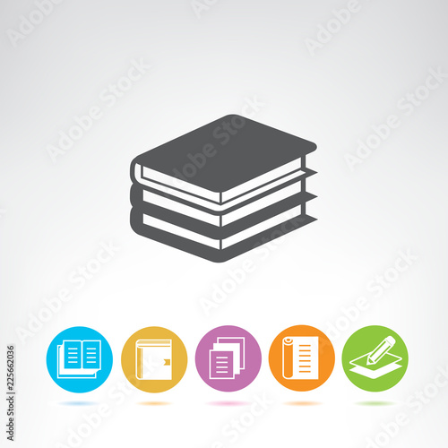 book icons set