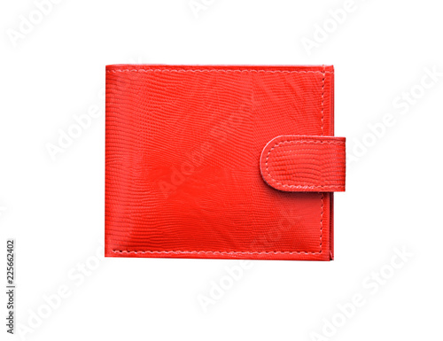 red wallet isolated on white background