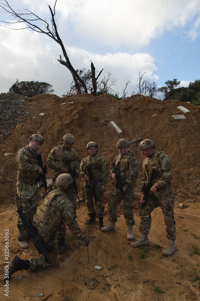 Military soldiers training during military training Military soldiers training during military training