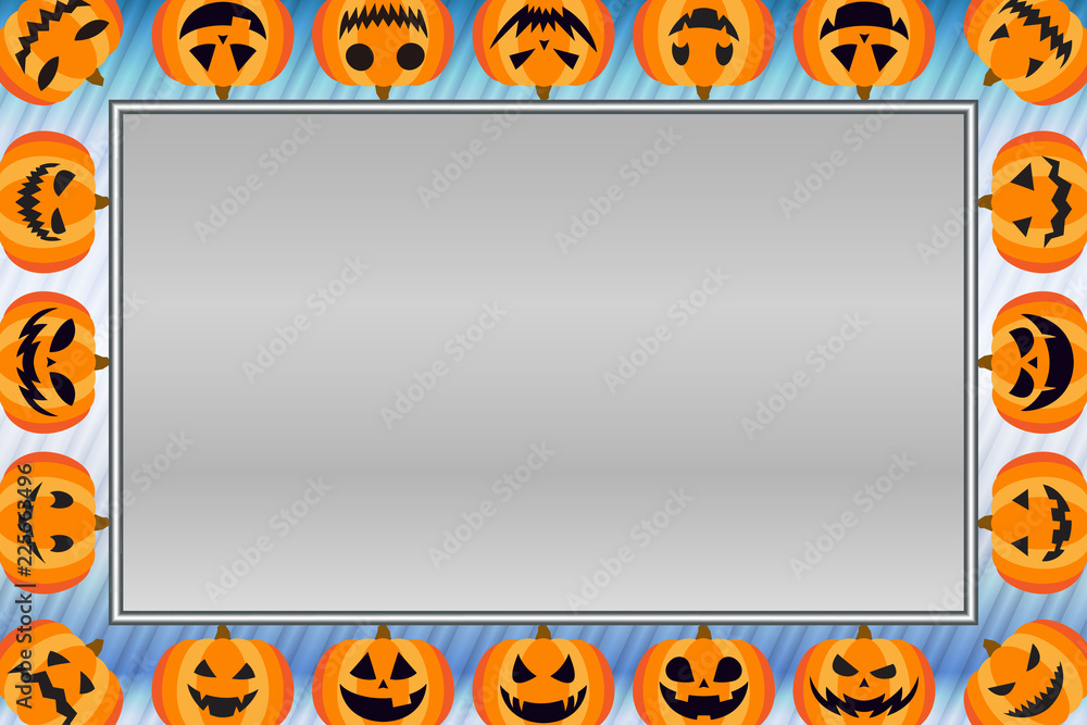 背景素材壁紙 ハロウィンイベント 仮装パーティー カボチャ おばけ ピクチャーフレーム ネームカード プライスタグ Stock Vector Adobe Stock