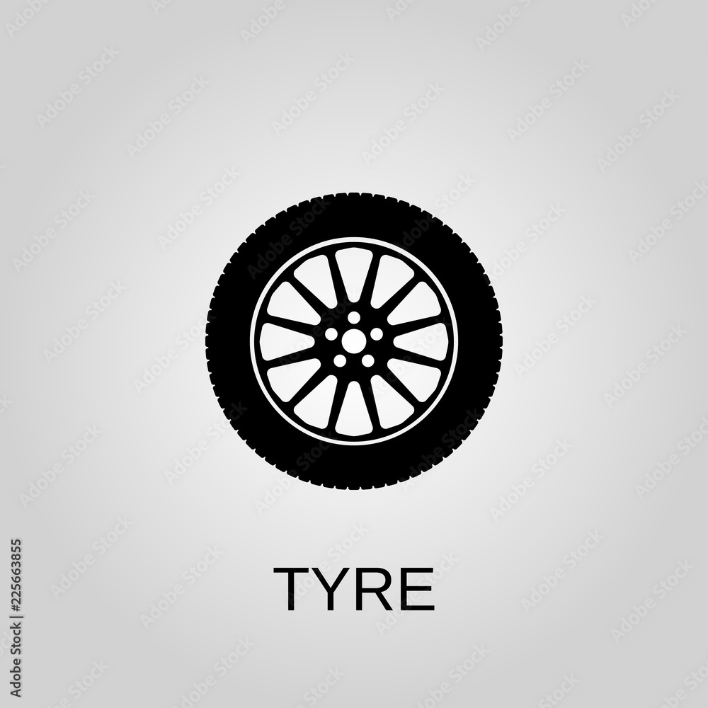 Tyre icon. Tire symbol. Flat design. Stock - Vector illustration Stock ...