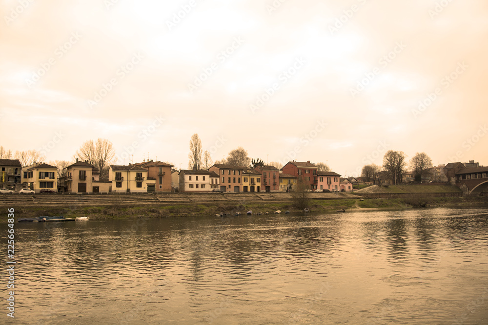 Fototapeta premium Pavia street Italy