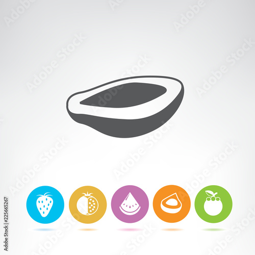 fruit icons set