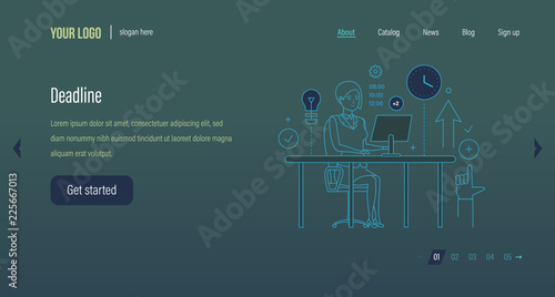 Deadline concept. Project time management, process control, avoidance of deadlines.