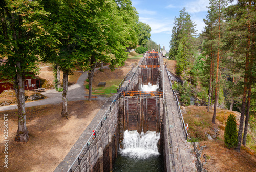 Vrangfoss staircase locks Telemark Canal  Telemark Norway photo