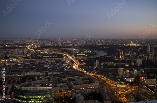 Capital of Russia. Evening panorama of Moscow from a height. © iravi