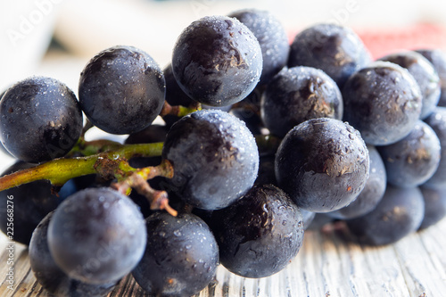 Bunch of homemade grapes photo