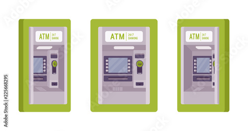 ATM built in a green wall