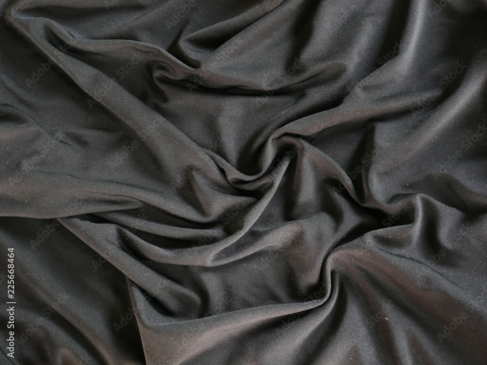 Black silk fabric texture background Black silk fabric texture background