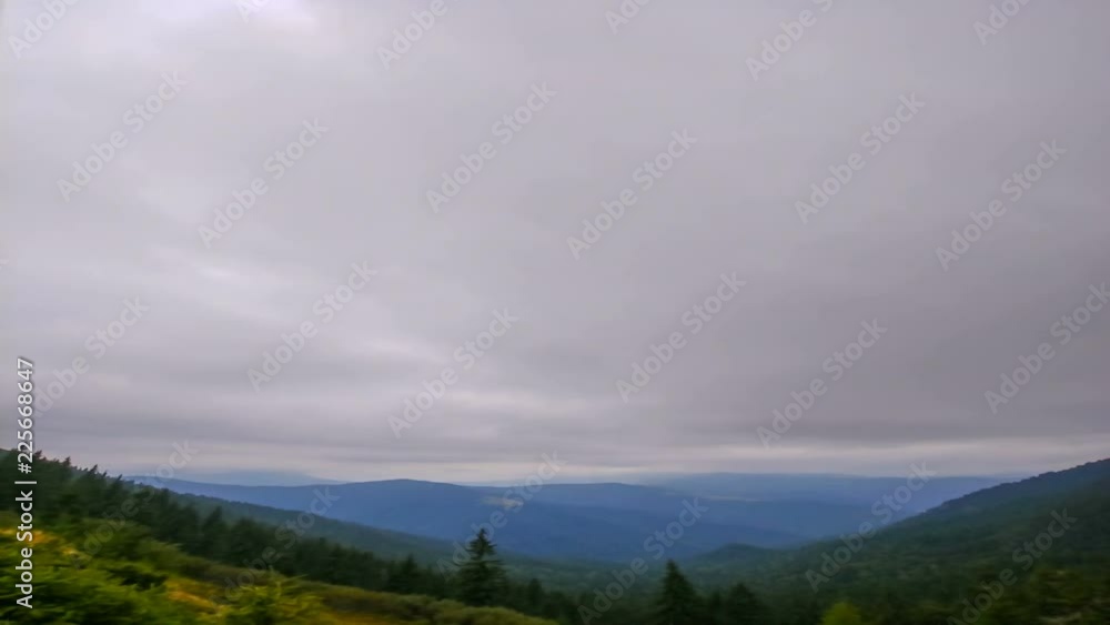The beautiful cloud stream on the mountain landscape background. time lapse The beautiful cloud stream on the mountain landscape background. time lapse