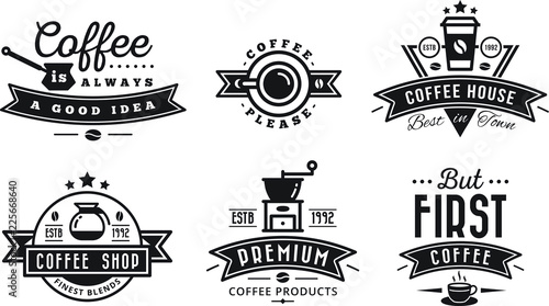 coffee logo badges and labels for cafe