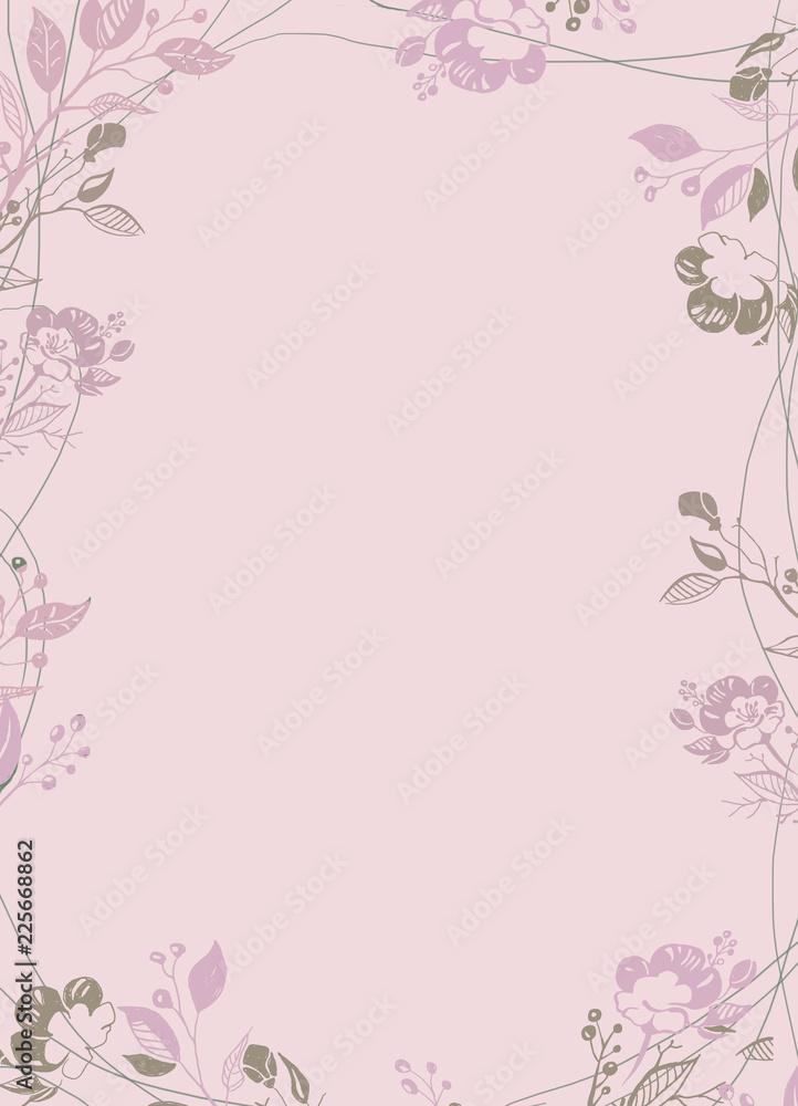 background, layout, pattern, substrate, frame, floral pattern, pink