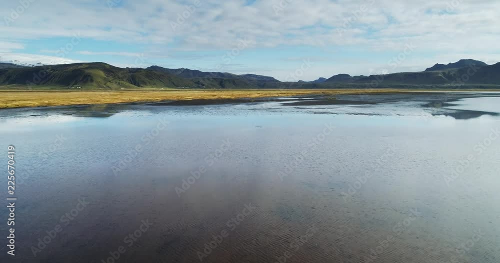 Wetlands behind Reynisfjara beach Iceland Wetlands behind Reynisfjara beach Iceland