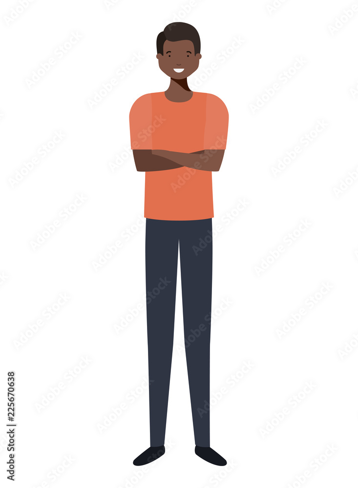 young man afro avatar character young man afro avatar character