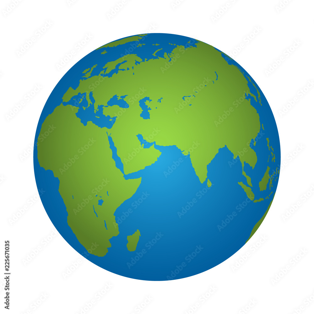 Flat planet Earth. Vector illustration for web banner, mobile, infographics and more.