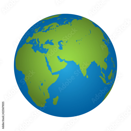 Flat planet Earth. Vector illustration for web banner  mobile  infographics and more.
