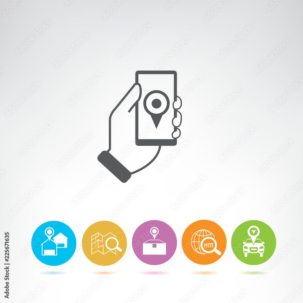 location tracking and shipping icons location tracking and shipping icons