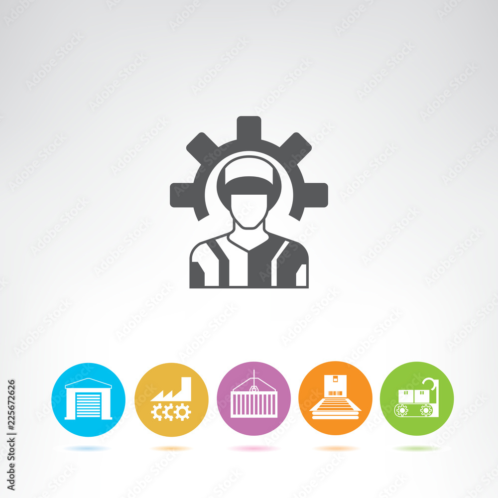 manufacturing and industry icons manufacturing and industry icons