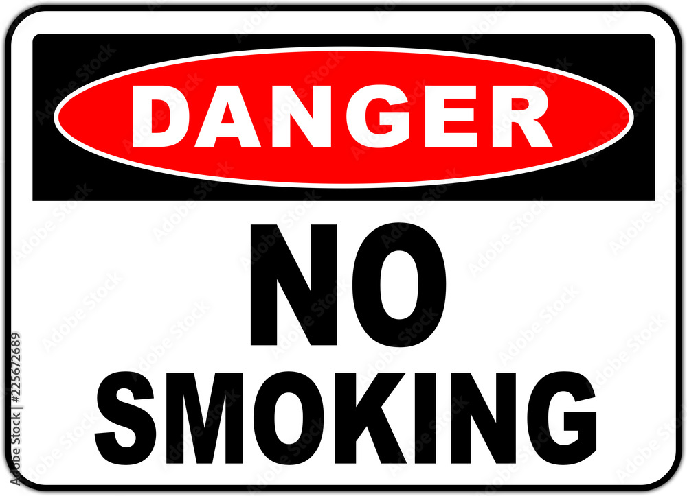 Caution: No smoking sign