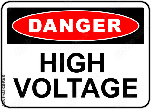 Danger sign: high voltage