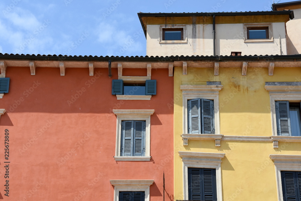 Colorful buildings in Verona, Italy