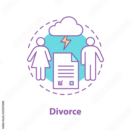 Divorce concept icon