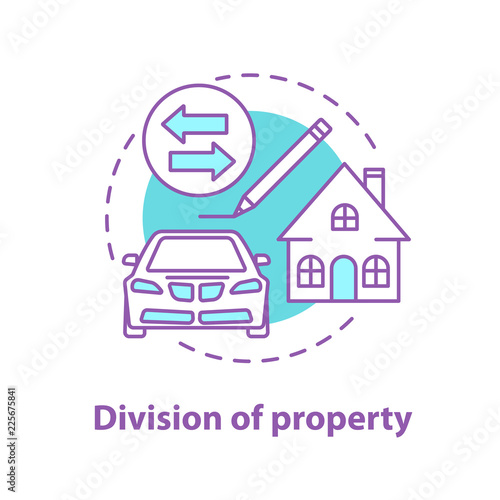 Division of property concept icon
