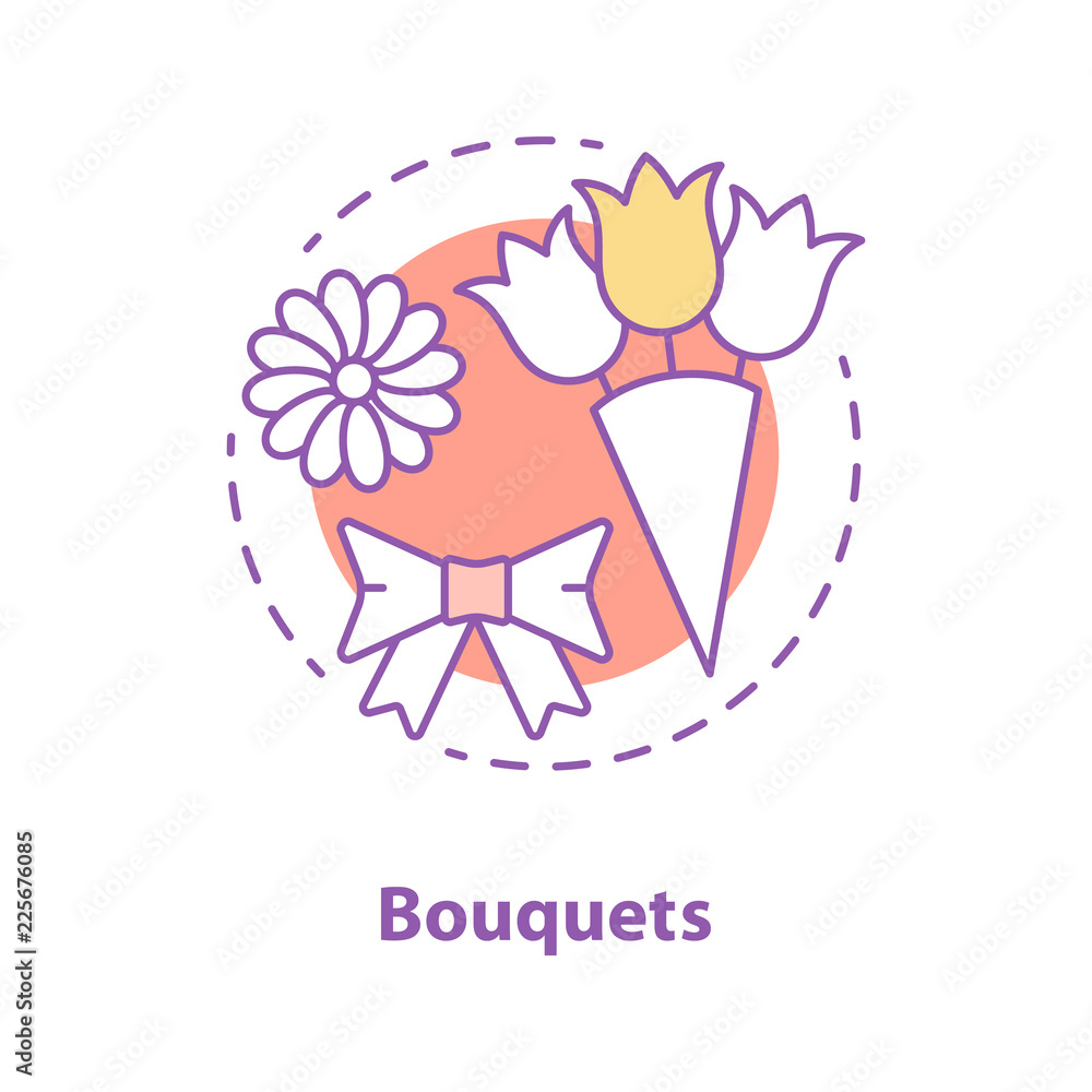 Bouquets concept icon Bouquets concept icon
