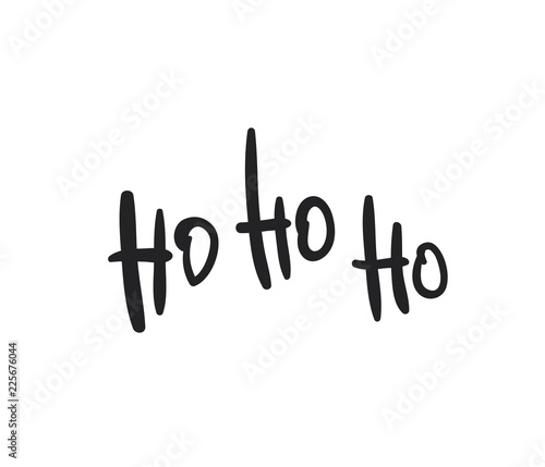 Ho ho ho hand drawn christmas lettering photo