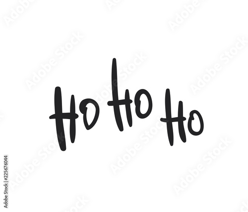Ho ho ho hand drawn christmas lettering